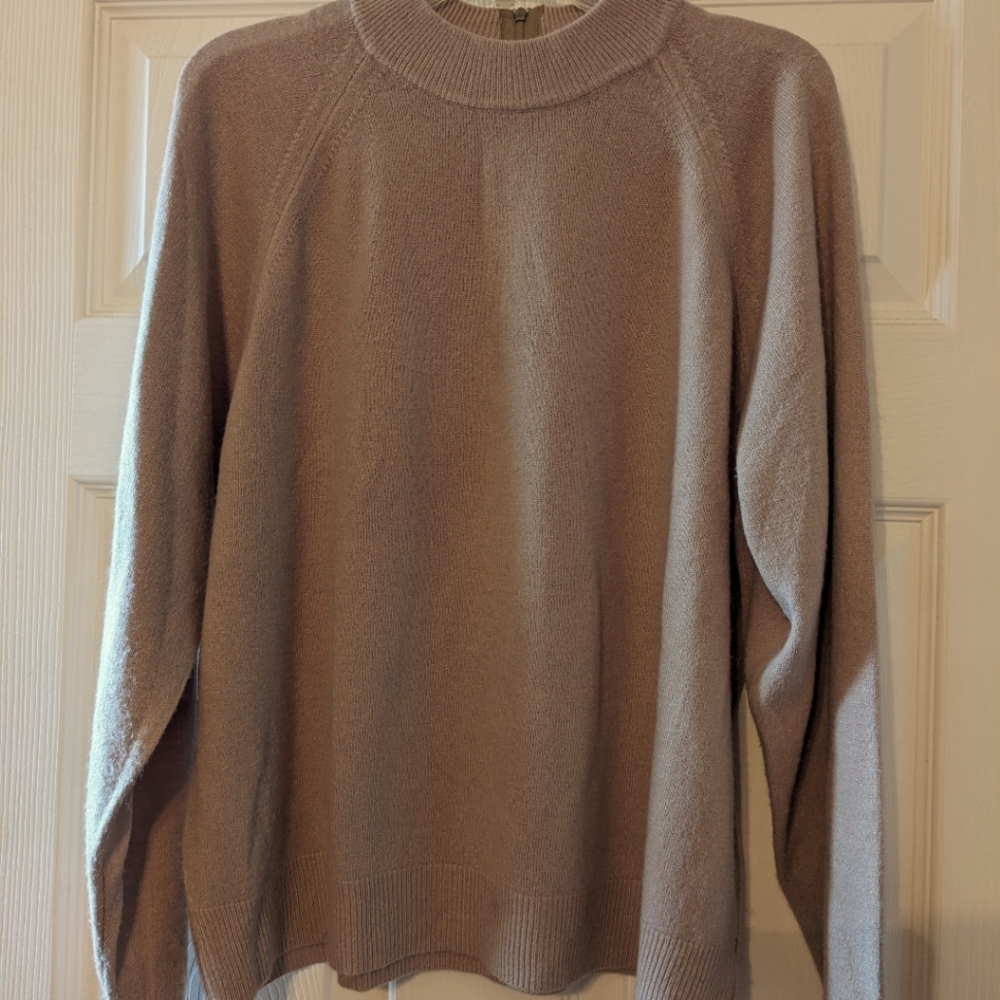 Vintage Duvet Mock Neck Sweater With Zipper Back Size XL - Picture 2 of 4